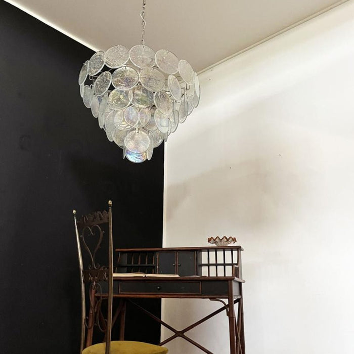 Glass Disc Iridescent Chandelier Vakkerlight