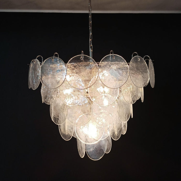 Glass Disc Iridescent Chandelier Vakkerlight