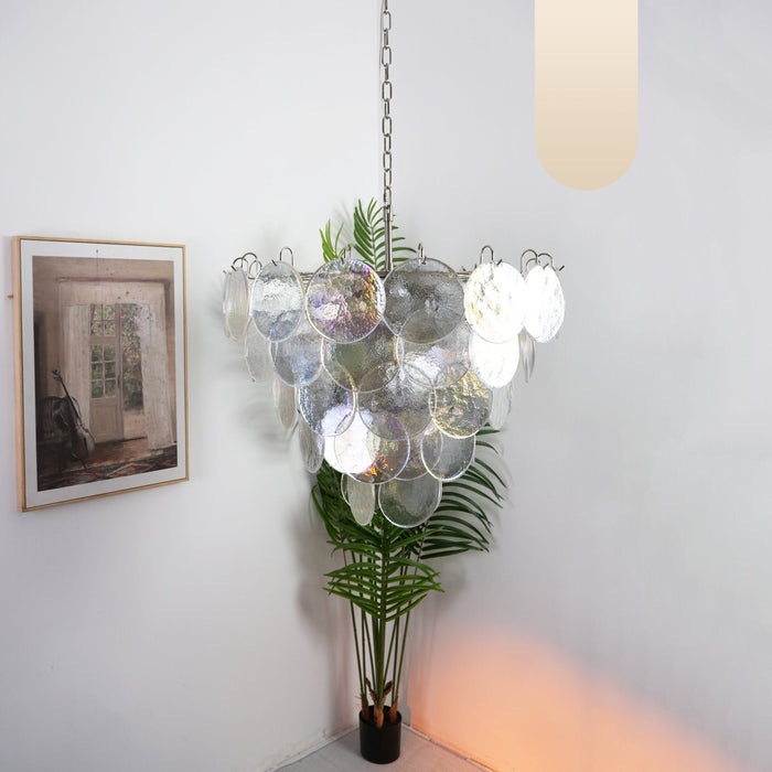 Glass Disc Iridescent Chandelier Vakkerlight