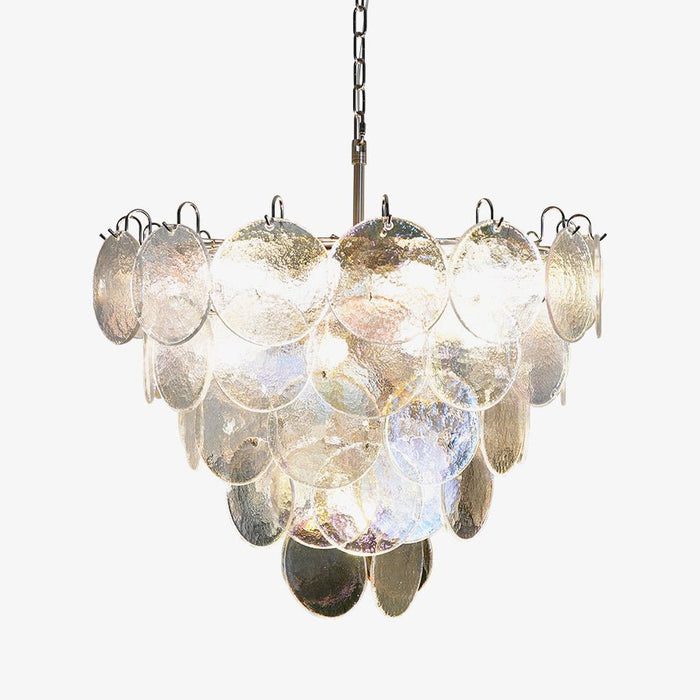 Glass Disc Iridescent Chandelier Vakkerlight