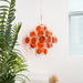 Orange Transparent Glass Disc Chandelier Vakkerlight