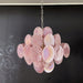 Glass Pink Disc Chandelier Vakkerlight