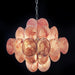 Glass Pink Disc Chandelier Vakkerlight