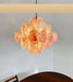 Glass Pink Disc Chandelier Vakkerlight