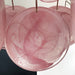 Glass Pink Disc Chandelier Vakkerlight