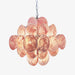 Glass Pink Disc Chandelier Vakkerlight