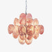 Glass Pink Disc Chandelier Vakkerlight