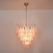 Pink Glass Droplet Chandelier Vakkerlight
