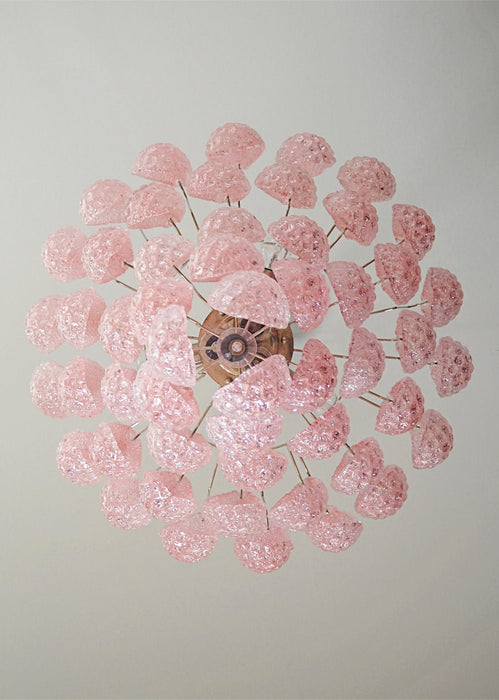Pink Glass Droplet Chandelier Vakkerlight