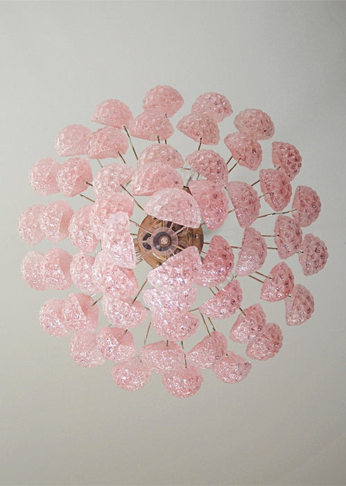 Pink Glass Droplet Chandelier Vakkerlight