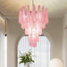 Pink Glass Droplet Chandelier Vakkerlight