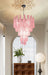 Pink Glass Droplet Chandelier Vakkerlight