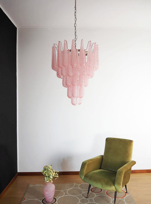 Pink Glass Droplet Chandelier Vakkerlight