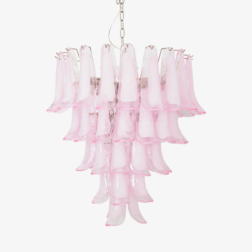 Pink Glass Petals Chandelier Vakkerlight