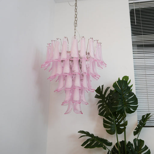 Pink Glass Petals Chandelier Vakkerlight