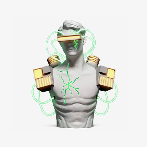 Neon Circuit Bust Sculpture Table Lamp Vakkerlight