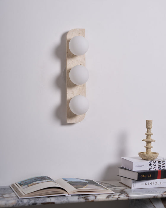 Elysian Travertine Plug-in Wall Light Vakkerlight