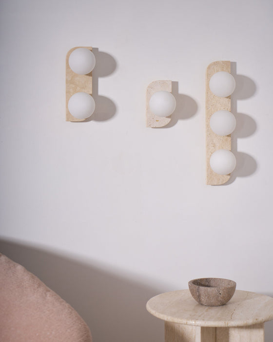 Elysian Travertine Plug-in Wall Light Vakkerlight