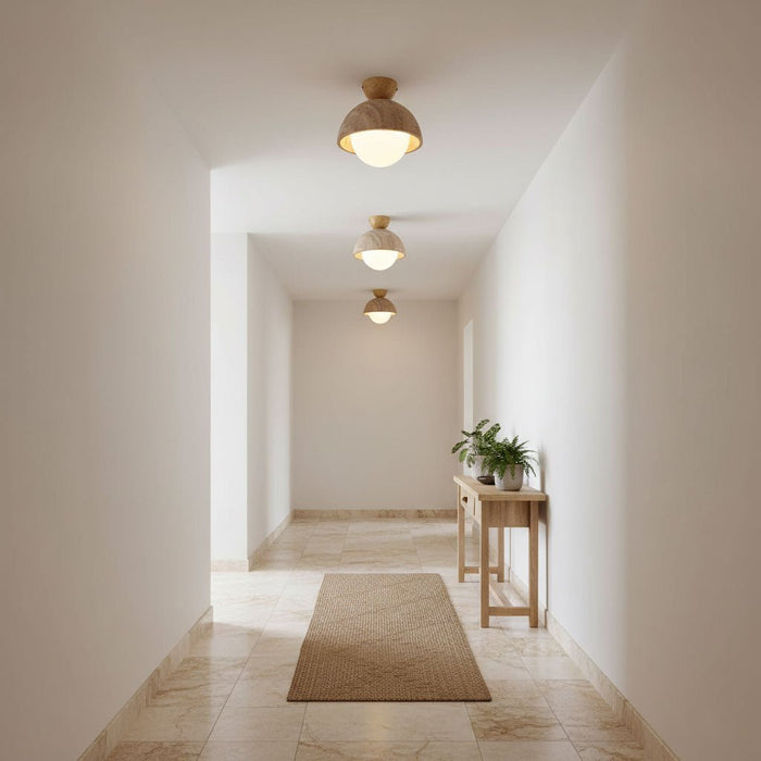 Nerio Travertine Ceiling Light Vakkerlight