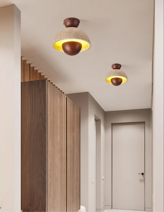 Nerio Travertine Ceiling Light Vakkerlight