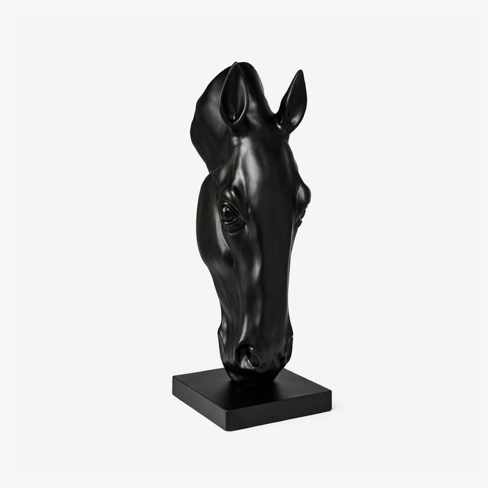 Noir Equine Head Sculpture Vakkerlight