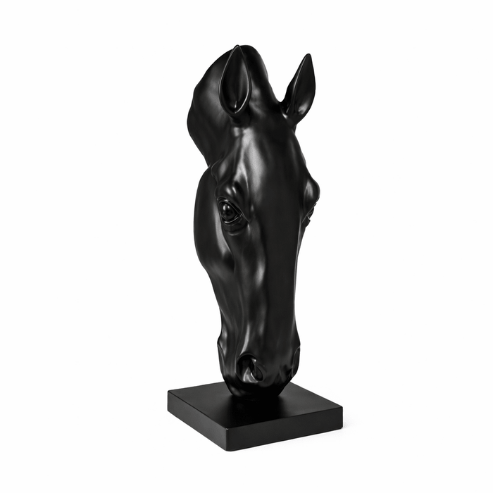 Noir Equine Head Sculpture Vakkerlight