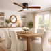 Nordic Wooden Ceiling Fan Light Vakkerlight