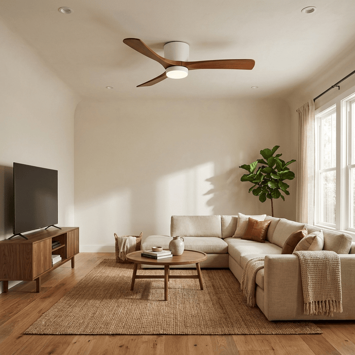 Nordic Wooden Ceiling Fan Light Vakkerlight