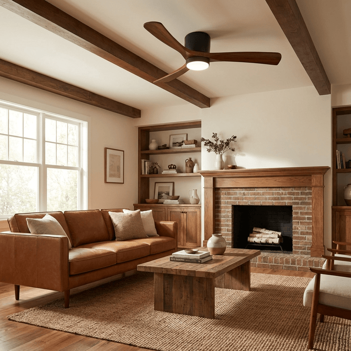 Nordic Wooden Ceiling Fan Light Vakkerlight