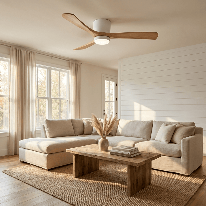 Nordic Wooden Ceiling Fan Light Vakkerlight