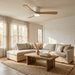 Nordic Wooden Ceiling Fan Light Vakkerlight