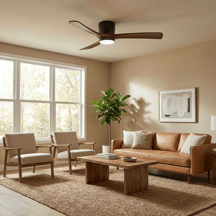 Nordic Wooden Ceiling Fan Light Vakkerlight