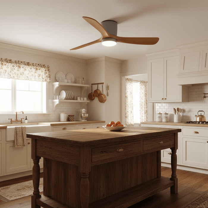 Nordic Wooden Ceiling Fan Light Vakkerlight