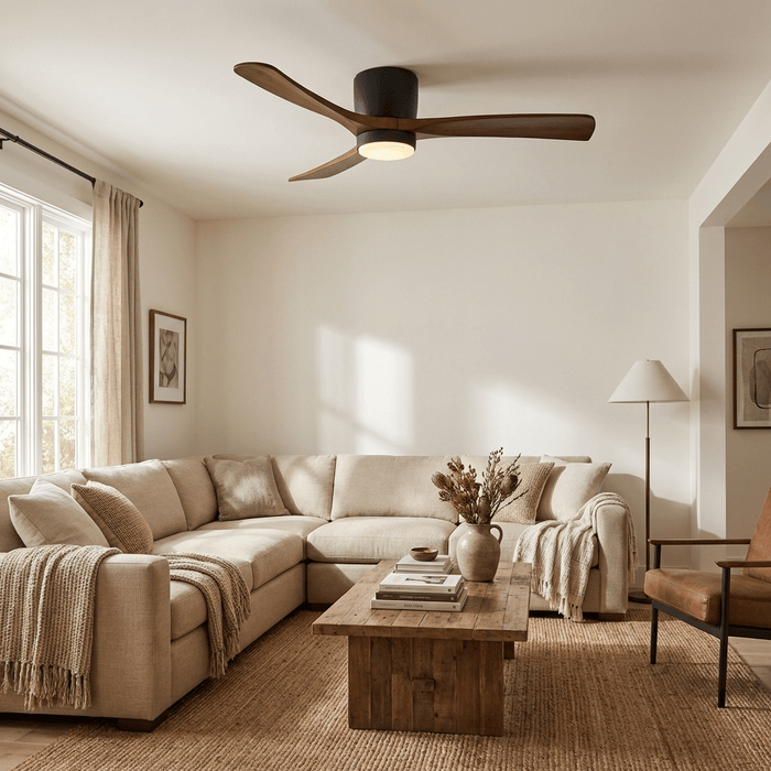 Nordic Wooden Ceiling Fan Light Vakkerlight