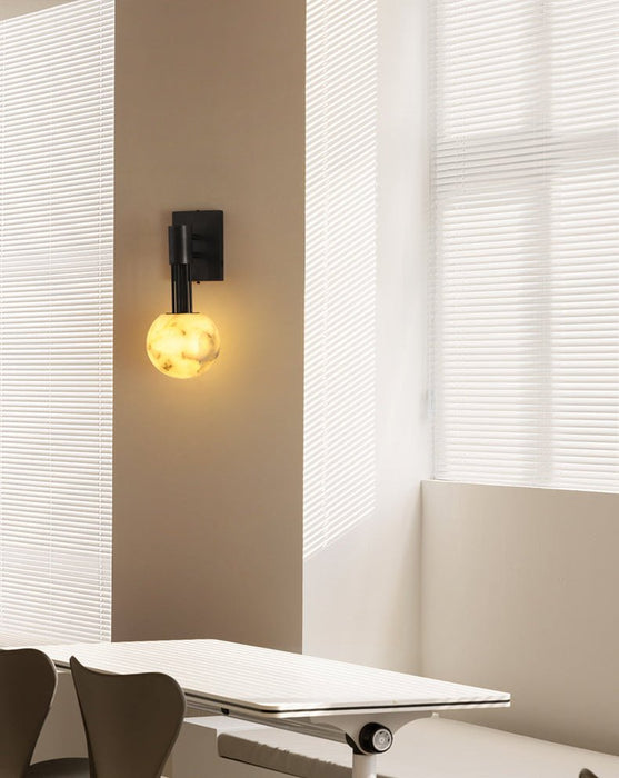Obra Alabaster Globe Wall Sconce Vakkerlight