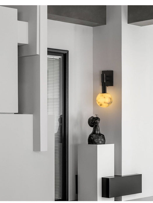 Obra Alabaster Globe Wall Sconce Vakkerlight