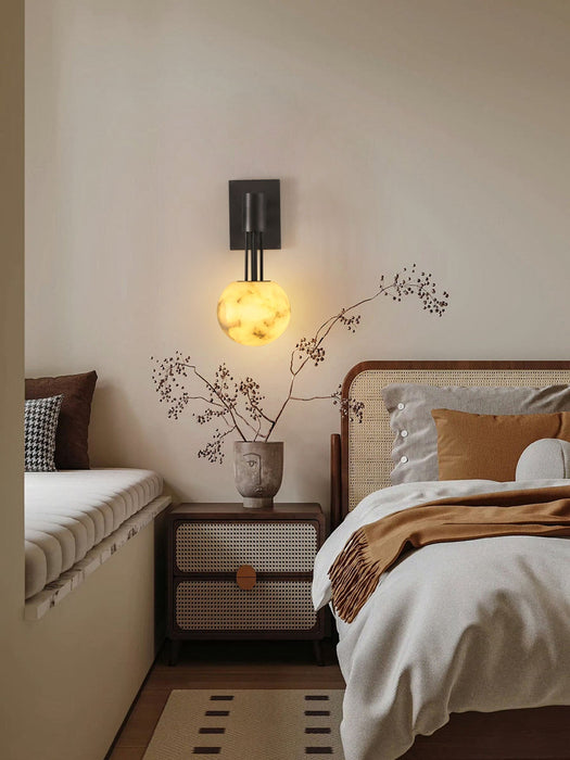 Obra Alabaster Globe Wall Sconce Vakkerlight