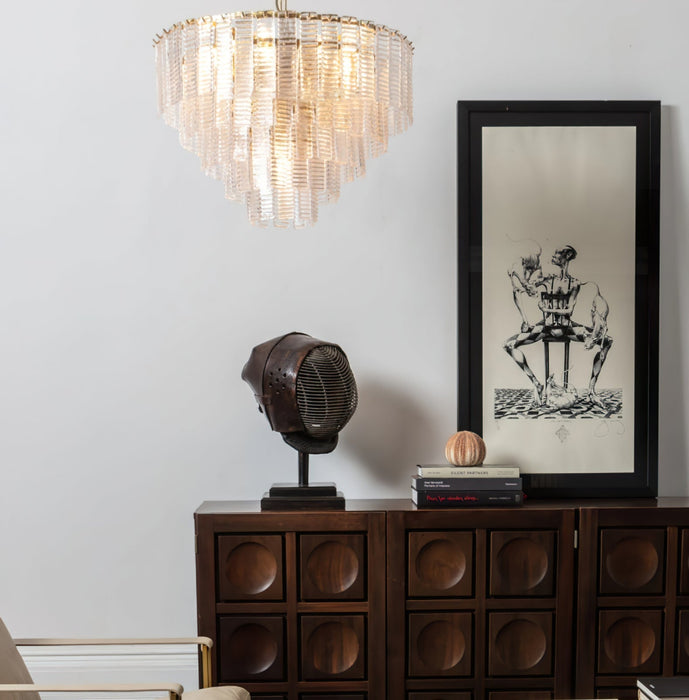 Opalora Pink Glass Chandelier Vakkerlight