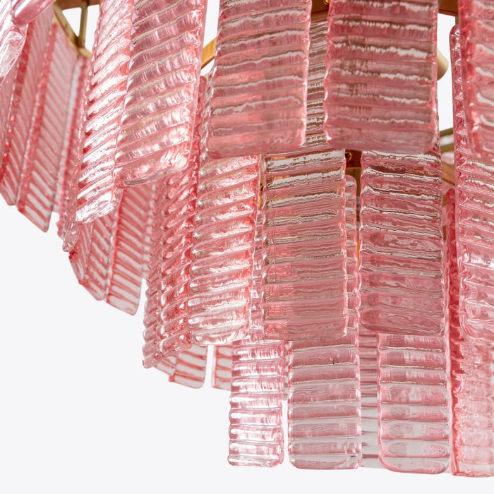 Opalora Pink Glass Chandelier Vakkerlight