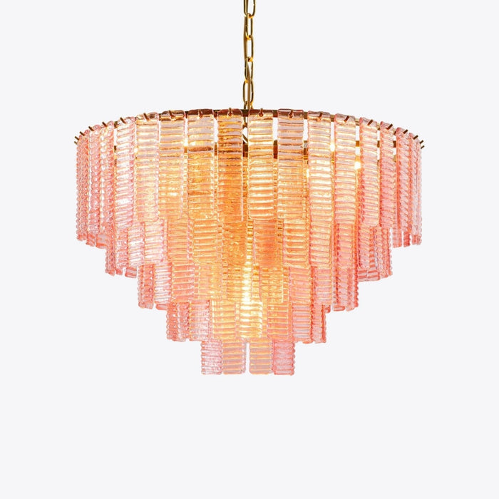 Opalora Pink Glass Chandelier Vakkerlight