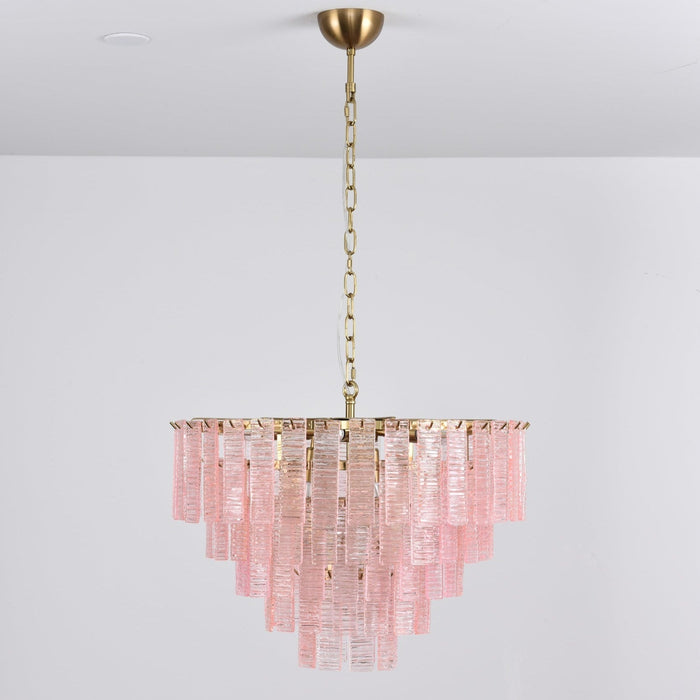 Opalora Pink Glass Chandelier Vakkerlight