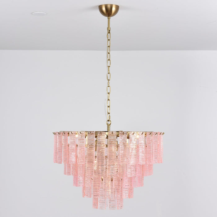 Opalora Pink Glass Chandelier Vakkerlight