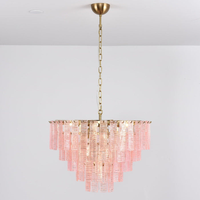 Opalora Pink Glass Chandelier Vakkerlight