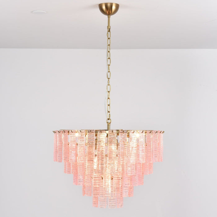 Opalora Pink Glass Chandelier Vakkerlight