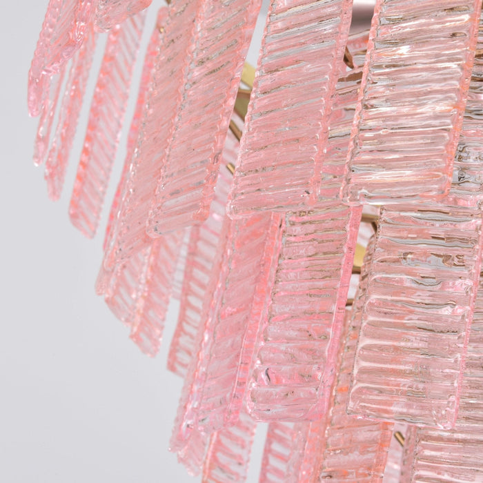 Opalora Pink Glass Chandelier Vakkerlight