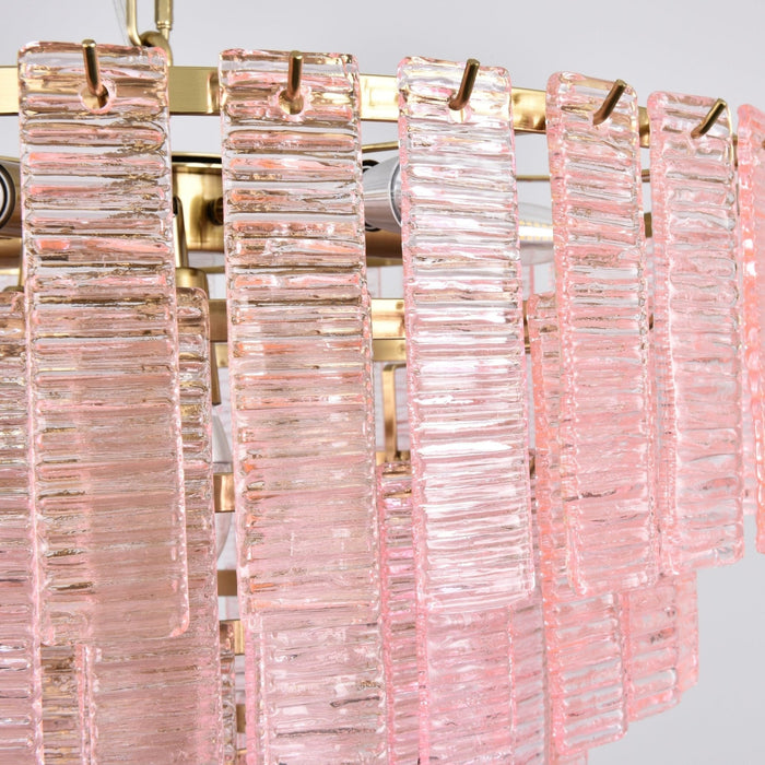 Opalora Pink Glass Chandelier Vakkerlight