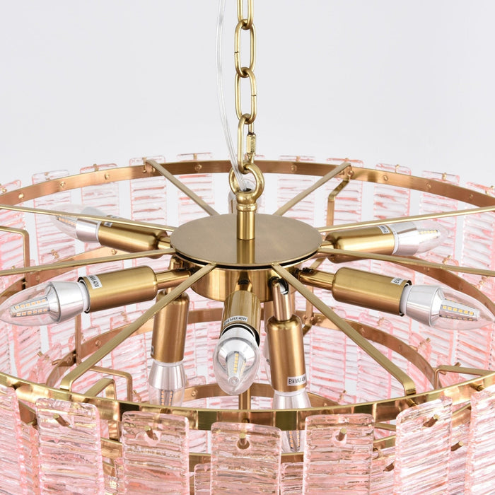 Opalora Pink Glass Chandelier Vakkerlight