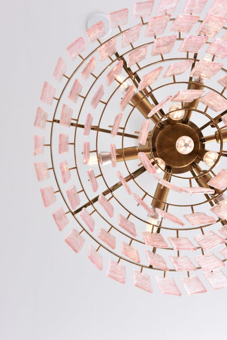 Opalora Pink Glass Chandelier Vakkerlight
