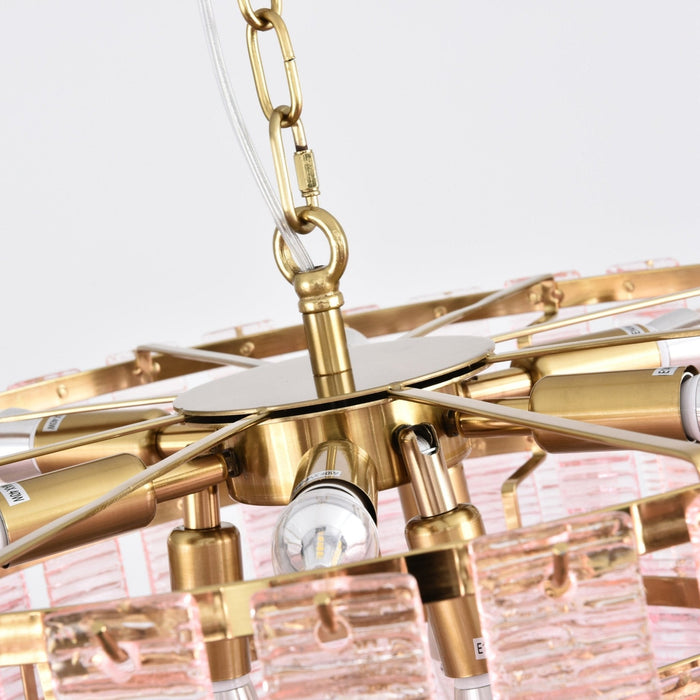 Opalora Pink Glass Chandelier Vakkerlight