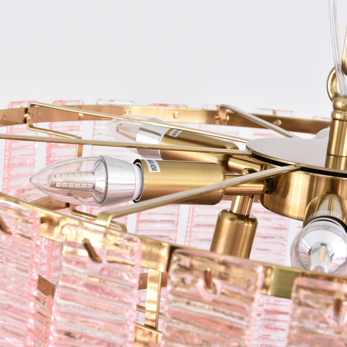 Opalora Pink Glass Chandelier Vakkerlight